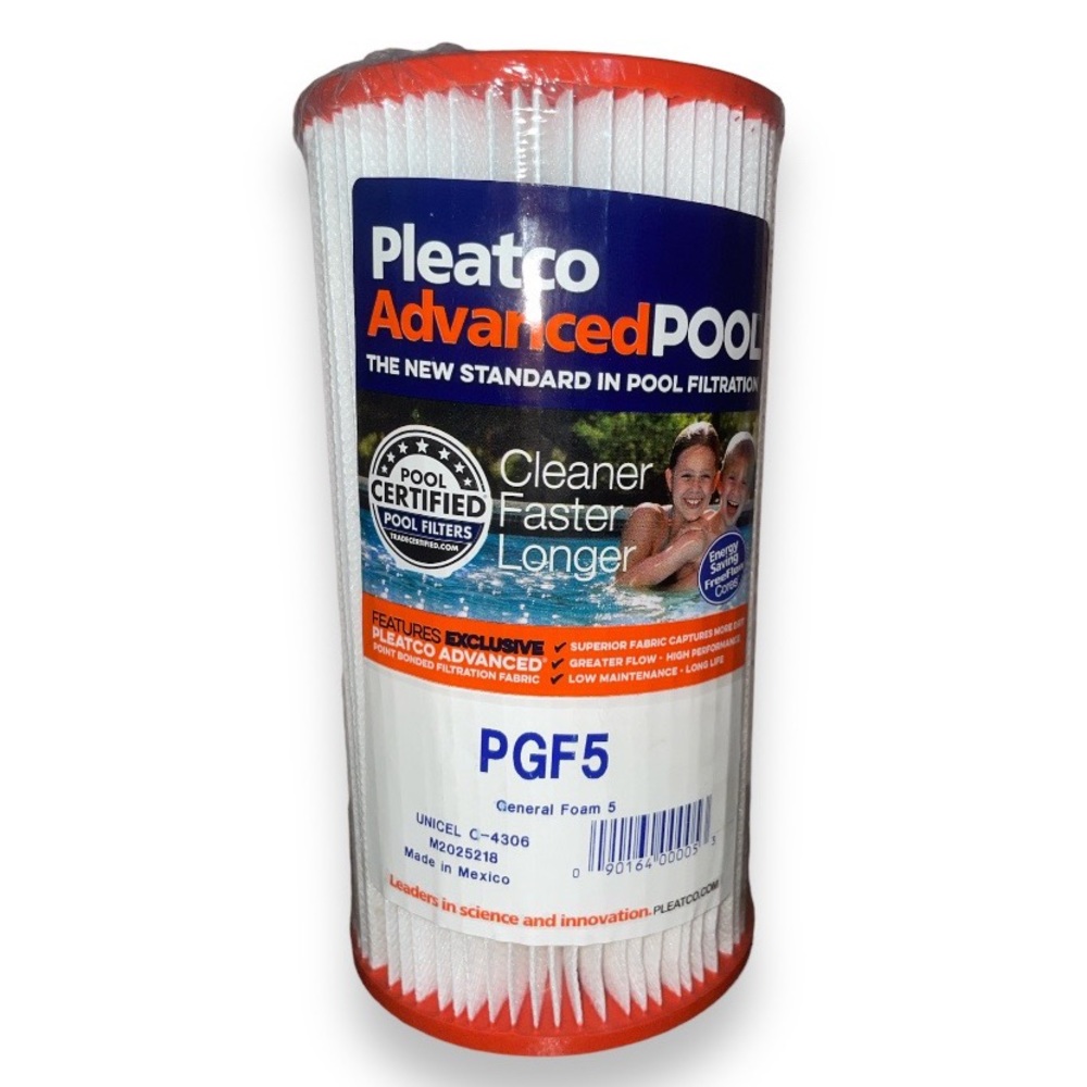 Pleatco advance pool PGF5 Replacement Cartridge for General Foam 5, 1 Cartridge